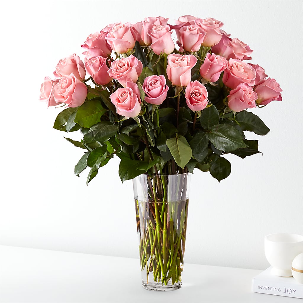 Long Stem Pink Rose Bouquet – DIANA'S FLOWERS AND GIFTS, Aurora CO